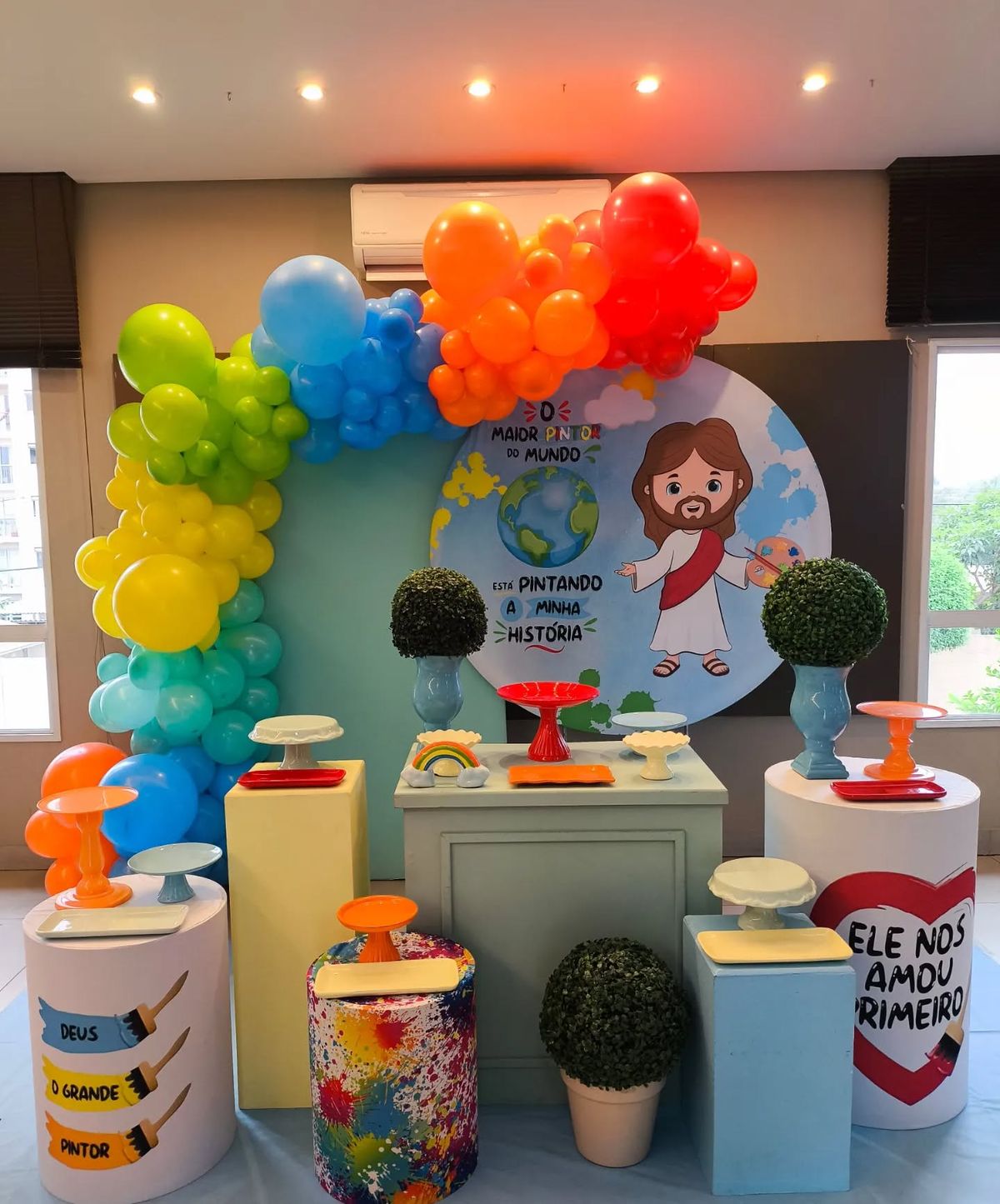 Display de festa infantil Stitch